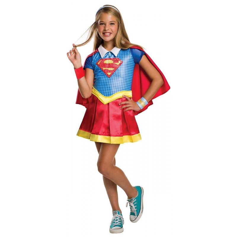 DC Superhero Girls Supergirl Child's Costume Hoodie Dress, 1 of 2