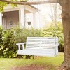 Tangkula 2-Person Porch Swing Chair Wooden Garden Swing Bench w/ Adjustable Chains - 4 of 4