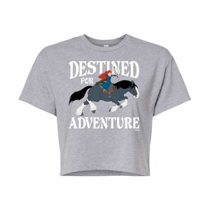 Women's - Disney - Merida & Angus Destined for Adventure Cropped Graphic T-Shirt - 1 of 4