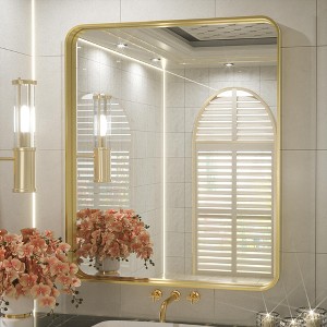 Keonjinn Framed Wall Mirror, Modern Rectangular Bathroom Vanity Mirror, Wall Mounted - 1 of 4