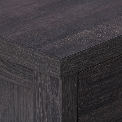 Hollywood Dark Gray Engineered Wood TV Cabinet with Doors for TVs up to 85"