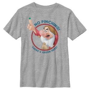 Boy's Snow White and the Seven Dwarves Grumpy St. Patrick's Day No Pinch There is Green Here T-Shirt - 1 of 4