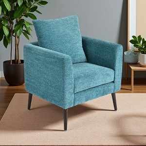 Modern Fabric Upholstered Accent Chair with Waist Pillow - 1 of 4