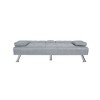 65.7”Futon Sleeper Sofa Bed,3 Angles for Adjusting,Manufactured Wood Frame, Tailored Linen Upholstery,Metal Chrome Legs,Light Gray - 4 of 4