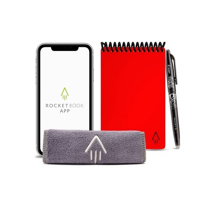 Smart Spiral Reusable Notepad Dot-Grid 48 Pages 3.56"x5.75" Mini Size Eco-friendly Notepad - Rocketbook