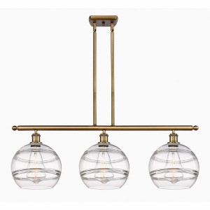Rochester - 3 Light Stem Hung Island In Industrial Style-12.13 Inches Tall and 36.5 Inches Wide - 1 of 1