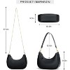 Shoulder Bag for Women Small Purse Cute Clutch Trendy Crescent Bag - 3 of 4