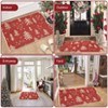 Christmas Tree Home Decor Doormat Low Pile Non Slip Christmas Winter Welcome Floor Carpet Modern Doormat for Entrance Hallway Bedside,Red/1'8"x2'8" - 4 of 4