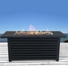 Mondawe Steel Rectangle Propane/Natural Gas Outdoor Fire Pit Table with Lid - 2 of 4