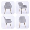 KTMBDW Set of 2 Dining Chairs with Back, Velvet Upholstered Modern Accent Chairs with Metal Legs for Dining Room - 3 of 4