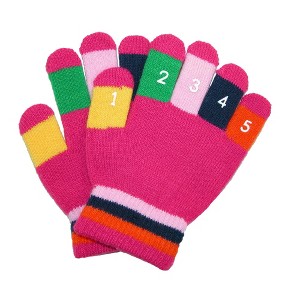 Grand Sierra Toddler 2-4T Knit Stretch Counting Gloves - 1 of 4