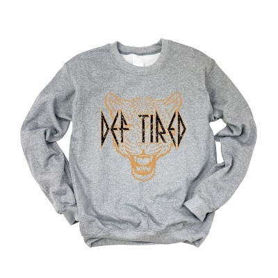 Simply Sage Market Women's Graphic Sweatshirt Def Tired Cheetah