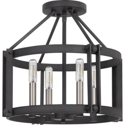 Victor 16" Transitional Dual-Finish Semi-Flush Mount Light