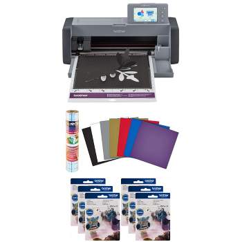 Brother ScanNCut SDX125E Electronic DIY Cutting Machine with Scanner and Complete Vinyl Bundle