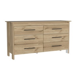 NicBex 6 Drawer Double Dresser for Bedroom,Modern Style  Drawers with Black Metal Pulls,Dressers for Kids Room,Living Room,Entry and Hallway - 1 of 4