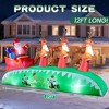 Itopfox 12FT Giant Christmas Inflatable Santa Sleigh with Reindeer Built-in Bright LED Outdoor Yard Decoration 1 Piece - 2 of 4
