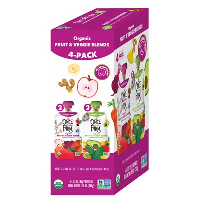 Once Upon a Farm Fruit & Veggie Variety Pack - 12.8oz/4ct