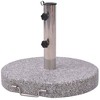 vidaXL Parasol Stand Grey Polished granite and stainless steel 17.7 in - 2 of 2