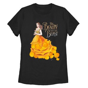 Women's Beauty and the Beast Rose Petal Dress T-Shirt - 1 of 3