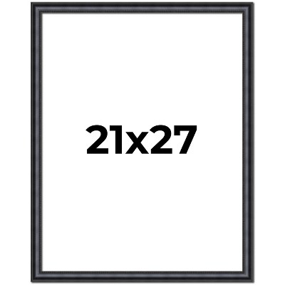 PosterPalooza | Linear Black Picture Frame - UV Acrylic, Foam Board Backing, Hanging Hardware