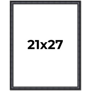 PosterPalooza | Linear Black Picture Frame - UV Acrylic, Foam Board Backing, Hanging Hardware - 1 of 4