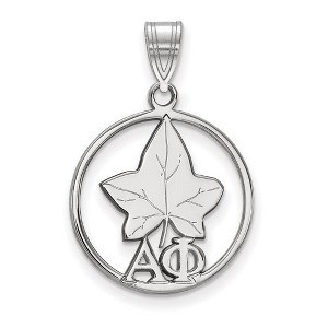 Black Bow Jewelry Sterling Silver Alpha Phi Greek Life Medium Pendant - 1 of 3