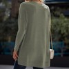 Amaryllis Women's Oversized Leopard Print Pullover Crew Neck Long Sleeve High-Low Hem Tunic Top - 4 of 4