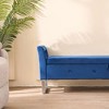 PAGED Velvet Ottoman with Storage, 67.91" Entryway Bench with Armrests, Multi-Functional Storage Bench for Bedroom, Entryway & Living Room - 2 of 4