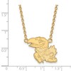 Black Bow Jewelry 10k Yellow Gold Kansas Jayhawks NCAA Necklace 18 Inch - 2 of 4