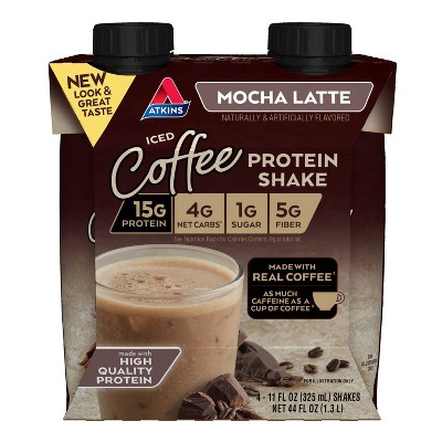 Atkins Protein Shake - Mocha Latte - 4ct