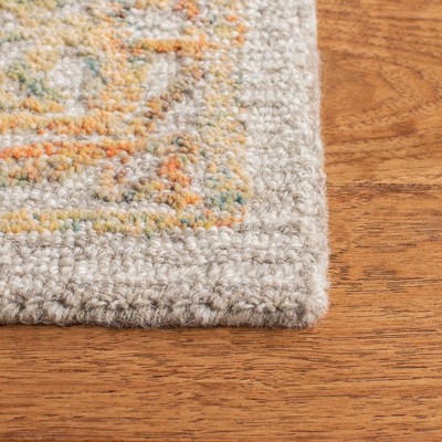 Beige and Gold 4' x 6' Handmade Wool Abstract Area Rug
