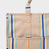 Pride Adult Rainbow Canvas Tote Handbag - Oatmeal Striped - 3 of 4