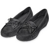 Collections Etc Stylish Faux Suede Fringe Detail Women's Loafers - 2 of 4
