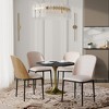 LeisureMod Verve 5-Piece Dining Set - 36" Round MDF Top Table, 4 Leather Dining Side Chairs - 2 of 4