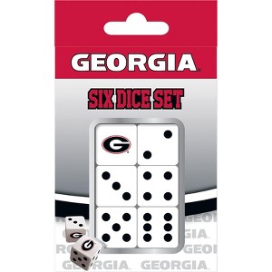 MasterPieces Officially Licensed NCAA Georgia Bulldogs - 6 Piece D6 Gaming Dice Set Ages 6 and Up - 1 of 4