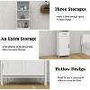 Tall Bathroom Storage Cabinet with Adjustable and Open Shelves, Slim Floor Standing Storage Cabinet with 1 Door and 1 Drawer, White - 4 of 4
