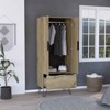 SEVOBAL Armoires Closet with One Drawer Double Doors and Versatile Storage for Bedroom Organization and Easy Access, Beige, 30.1"*20.1"*74" - 3 of 4