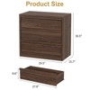 3 Drawer Dresser for Bedroom, Walnut Nightstand 3 Chest of Drawers with Large Storage, Small Bedside Table for Living Room, Nursery, Entryway - 2 of 4