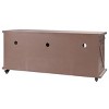 Presley TV Stand for TVs up to 60" Brown - StyleCraft: Rustic Style, Open Shelf, 2 Drawers, Rolling Doors - 4 of 4