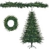 HomeRoots Three Piece Pre Lit Extra Full Frosted Pine Christmas Tree With Garland And Wreath Set - 4 of 4