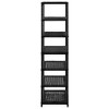 vidaXL Shoe Rack Black 19.7 in.x11.8 in.x47.2 in. Poly Rattan - 3 of 4