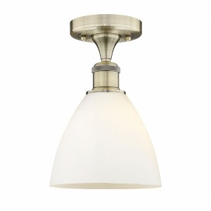 Bristol Glass - 1 Light Semi-Flush Mount In Industrial Style-10.25 Inches Tall and 7.5 Inches Wide - 1 of 1