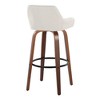 Set of 2 30" Fixed-Height Barstools with Wood Legs, Round Metal Footrest, and 360¡ã Swivel for Kitchen - 3 of 4
