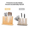 LunaLulinlk Magnetic Knife Block Double side Knives Holder Bamboo Knife Stand for Kitchen Cutlery Display Rack and Organizer,12 inch - 4 of 4