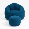 Grungis Bean Bag Chair,Beanbag Chair with Footrest,Adult Lounge Sofa with Padded Foam Padding,Comfy Couch for Living Room Bedroom - 4 of 4