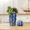 Wavy Ribbed Ceramic Vase (Set of 2) - 3 of 4