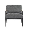 NicBex Modern Accent Chair 27.56" Plush Cushion Seat, Minimalist Metal Frame & Wooden Armrests, Cozy Living Room, Bedroom, Office Chair - 3 of 4