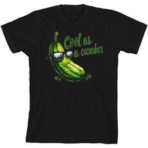 Cool As A Cucumber Humor Youth Crew Neck Short Sleeve Tee - 1 of 2