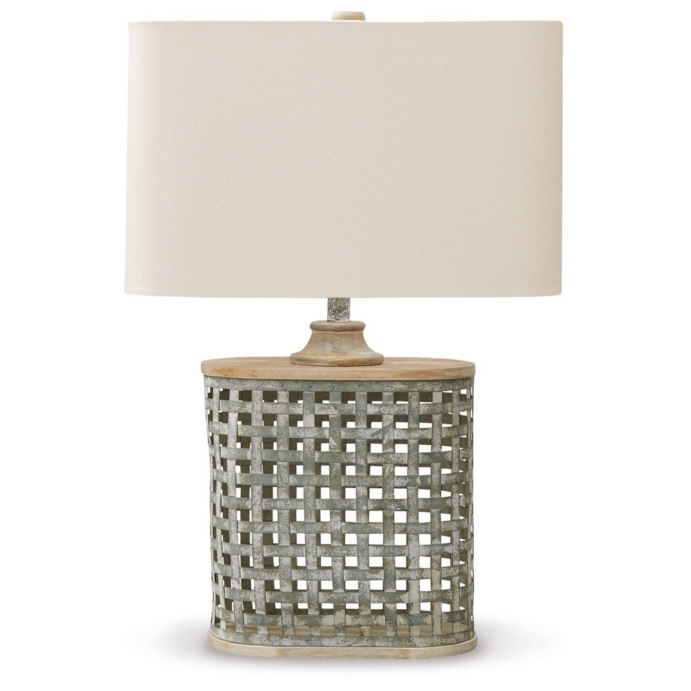 Photos - Floodlight / Street Light Deondra Metal Table Lamp Gray - Signature Design by Ashley