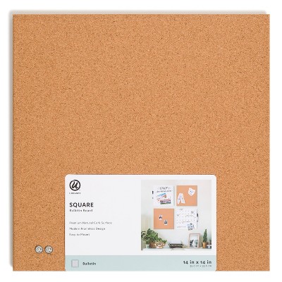 U Brands 14x14 Square Frameless Cork Board Tile : Target